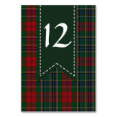 Kleurrijke MacLean Plaid Bruiloft Tafelnummer (Voorkant)