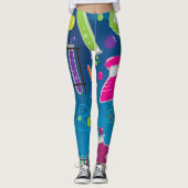 Kleurrijke Mad Scientist Funky Bright Leggings (Voorkant)