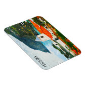 Kleurrijke Madeira Funchal olieverfschilderij Magneet (Rechterzijde)