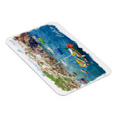 Kleurrijke Madeira Portugal Vintage Reizen Magneet (Rechterzijde)