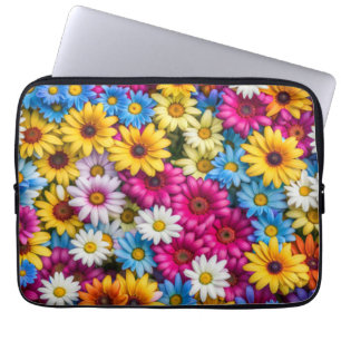 Kleurrijke madeliefjes #55 - laptop sleeve