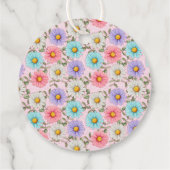  kleurrijke madeliefjes bedankjes labels (Achterkant)