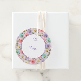  kleurrijke madeliefjes bedankjes labels