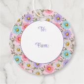  kleurrijke madeliefjes bedankjes labels (Voorkant)