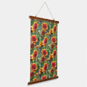Kleurrijke madeliefjes Bloemen Natuur Patroon Hangend Wandkleed (Gebogen)