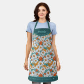 Kleurrijke madeliefjes botanisch gepersonaliseerd schort (Gedragen)