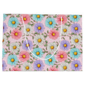  kleurrijke madeliefjes groot cadeauzakje (Achterkant)