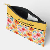 Kleurrijke madeliefjes kleine accessoire zakje etui (Open)