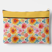 Kleurrijke madeliefjes print grote accessoire zakj etui (Achterkant)