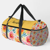 Kleurrijke madeliefjes print grote duffel gesneden plunjezak (Rechterhoek)