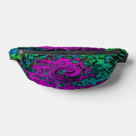 Kleurrijke Magenta Abstracte Groovy Vloeibare Kuns Heuptasje