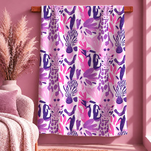 Kleurrijke Magenta Roze Paarse Dierenhuidendeken Sherpa Deken