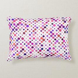 Kleurrijke, magenta, roze & Paarse Stippen Accent Kussen