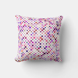 Kleurrijke, magenta, roze & Paarse Stippen Kussen