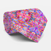 Kleurrijke magie abstracte florale stropdas (Opgerold)