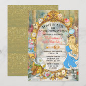 Kleurrijke magische Alice's Wonderland Tea Verjaar Kaart (Voorkant / Achterkant)