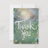 Kleurrijke magische Bossen Woodland Bedankkaart (Voorkant)