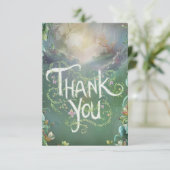 Kleurrijke magische Bossen Woodland Bedankkaart (Staand voorkant)