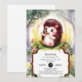 Kleurrijke magische egel verjaardag kaart (Voorkant / Achterkant)