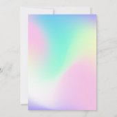 Kleurrijke Magische Glitter Eenhoorn Regenboog Ver Kaart (Achterkant)