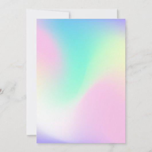 Kleurrijke Magische Glitter Eenhoorn Regenboog Ver Kaart (Achterkant)