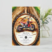 Kleurrijke Magische Motorfiets Verjaardag Kaart (Staand voorkant)
