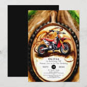 Kleurrijke Magische Motorfiets Verjaardag Kaart (Voorkant / Achterkant)