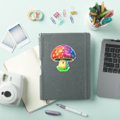 Kleurrijke Magische Paddenstoel Sticker (iPad Cover)