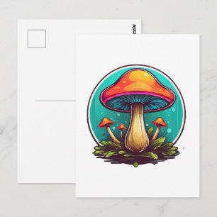 Kleurrijke Magische Paddenstoelen Briefkaart