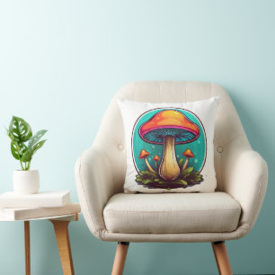 Kleurrijke Magische Paddenstoelen Kussen
