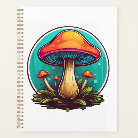 Kleurrijke Magische Paddenstoelen Planner (Voorkant)