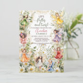 Kleurrijke Magische Pixie Fairy Floral Meisjes Ver Kaart (Staand voorkant)