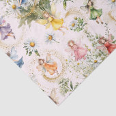 Kleurrijke Magische Schattigee Bloemenfeeën Gouden Tissuepapier (Detail)