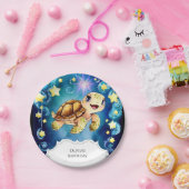 Kleurrijke magische schildpad verjaardag papieren bordje (Feest)