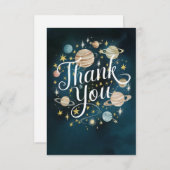 Kleurrijke magische sterrenhemel bedankkaart (Voorkant / Achterkant)