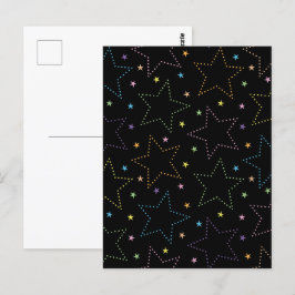 Kleurrijke Magische Sterrennacht Sky Pattern Briefkaart