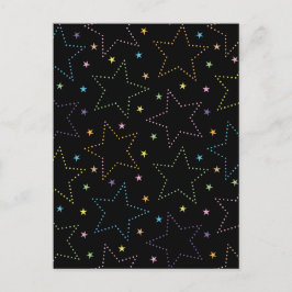 Kleurrijke Magische Sterrennacht Sky Pattern Briefkaart