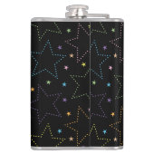 Kleurrijke Magische Sterrennacht Sky Pattern Heupfles (Achterkant)