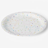Kleurrijke Magische Sterrennacht Sky Pattern Papieren Bordje (Gekanteld)