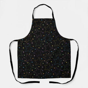 Kleurrijke Magische Sterrennacht Sky Pattern Schort