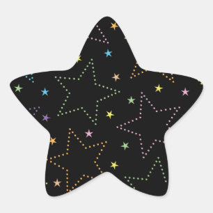 Kleurrijke Magische Sterrennacht Sky Pattern Ster Sticker