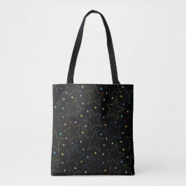 Kleurrijke Magische Sterrennacht Sky Pattern Tote Bag