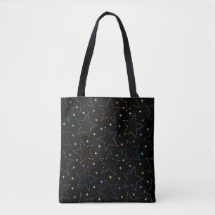 Kleurrijke Magische Sterrennacht Sky Pattern Tote Bag