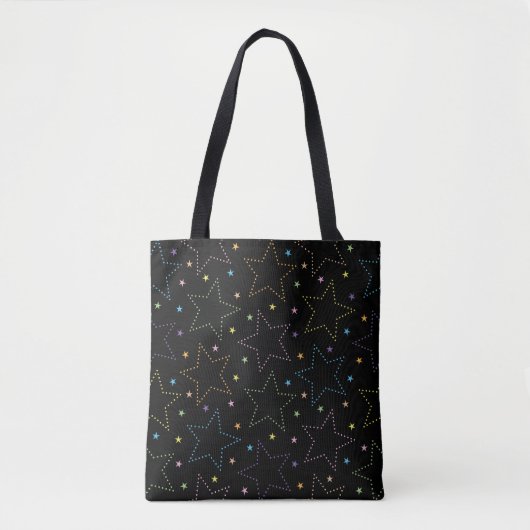 Kleurrijke Magische Sterrennacht Sky Pattern Tote Bag (Voorkant)