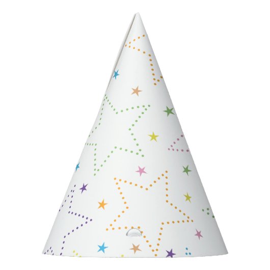 Kleurrijke Magische Sterrennacht Sky Pattern - Wit Feesthoedjes (Links)