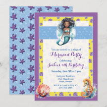 Kleurrijke magische zeemeermin verjaardagsfeestje