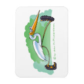 Kleurrijke magneet met cartoon tropical bird (Verticaal)