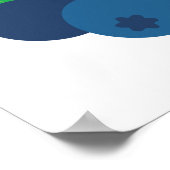 Kleurrijke Maine Blauwe Bessen Poster (Hoek)