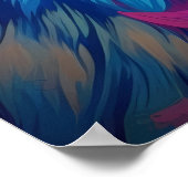 Kleurrijke Maine Coon Cat Art Poster (Hoek)