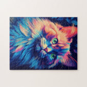 Kleurrijke Maine Coon Cat Legpuzzel (Horizontaal)